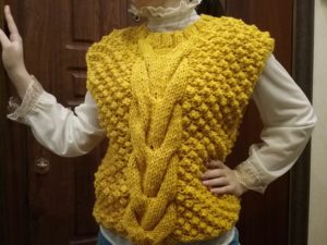 gilet senza maniche giallo per l'inverno