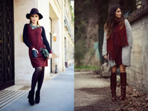 burgundy dresses 2 options