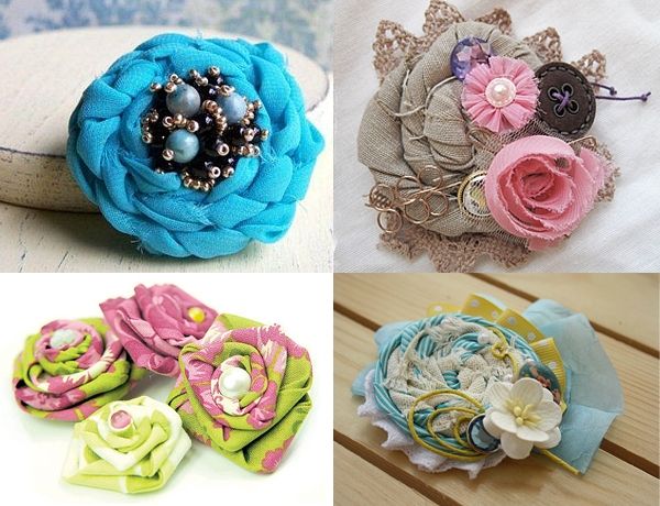 broches en tissu