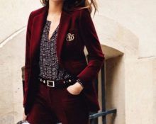 burgundy velor jacket