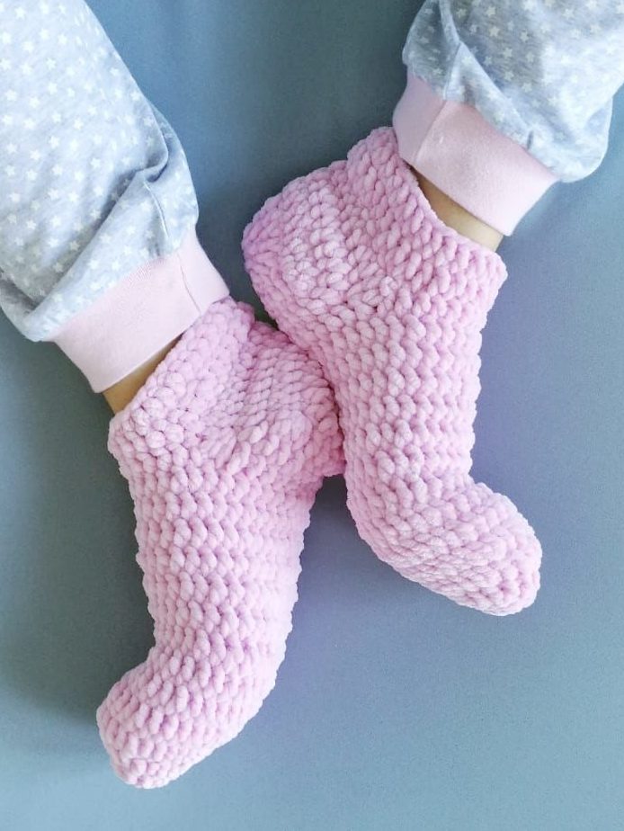 chaussettes en fil de peluche