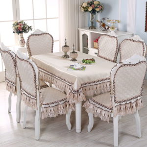 tablecloth decor on a rectangular table