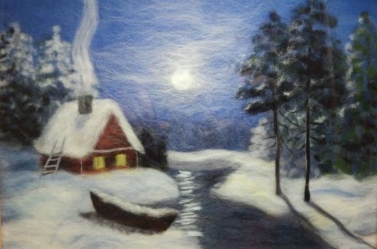 version de la soirée peinture en forêt