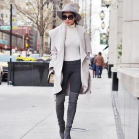 leggings leggings avec manteau et chapeau