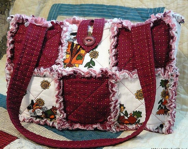 Patchwork bag burgundy