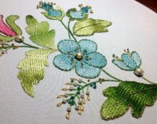 broderie avec des perles