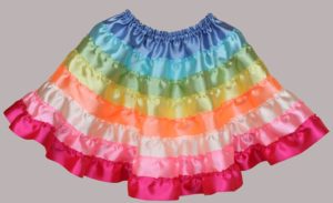 Satin skirt for girls