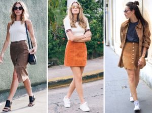 suede skirt models