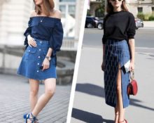 phong cách thời trang của váy denim