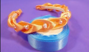 DIY satin ribbon headband