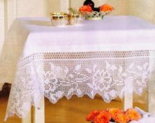 gantsilyo na hangganan ng tablecloth