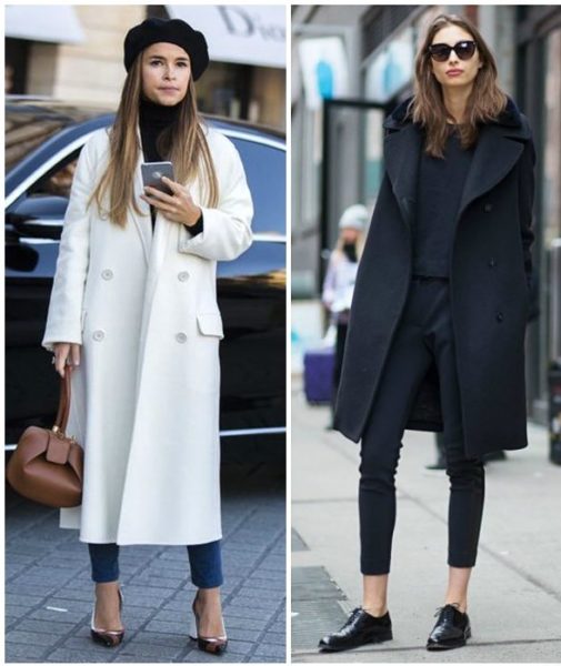 looks avec des manteaux drapés