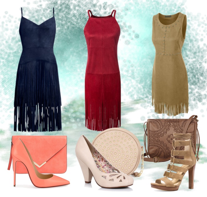 fashionable looks - faux suede dress 