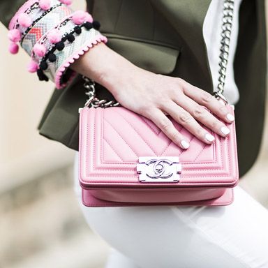 Pink na clutch bag