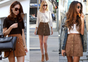 what to wear with a suede skirt