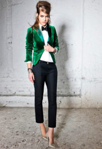 green velor jacket