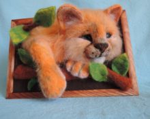 dry felting paintings