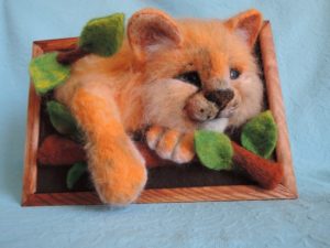 lukisan felting kering