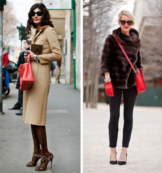 arc d'hiver avec sac rouge