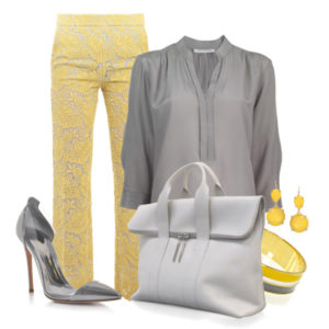 conjunto con pantalon amarillo