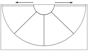 corak untuk skirt yang diperbuat daripada reben satin