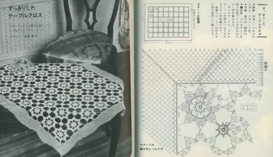 patrones de manteles a crochet de revistas japonesas 4