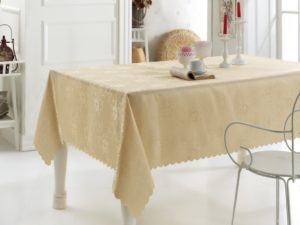 sew a tablecloth on a rectangular table