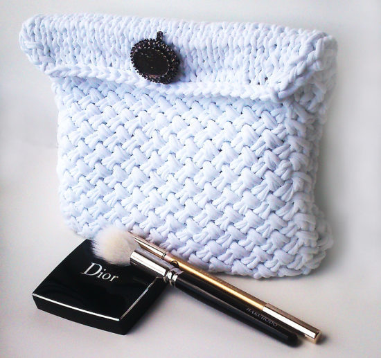 knitted clutch