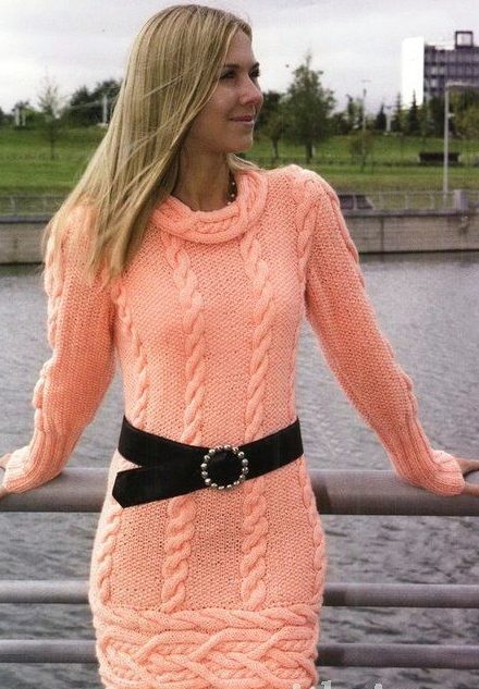 Vestido coral de invierno