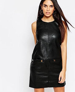 Mini leather sundress