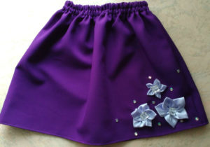 satin skirt decor