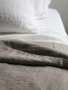 Sleeping on linen sheets