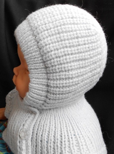 Bonnet avec bavoir pour fille 