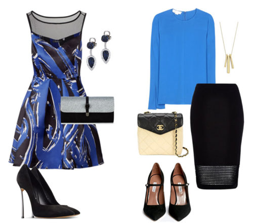 blue with black