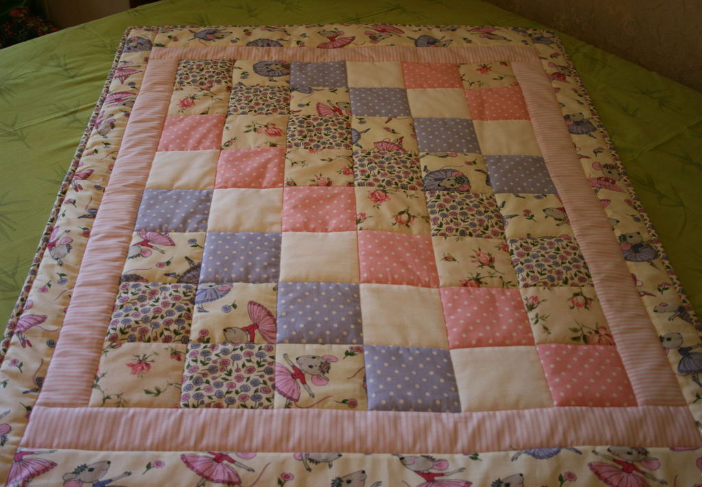 colcha de patchwork con relleno