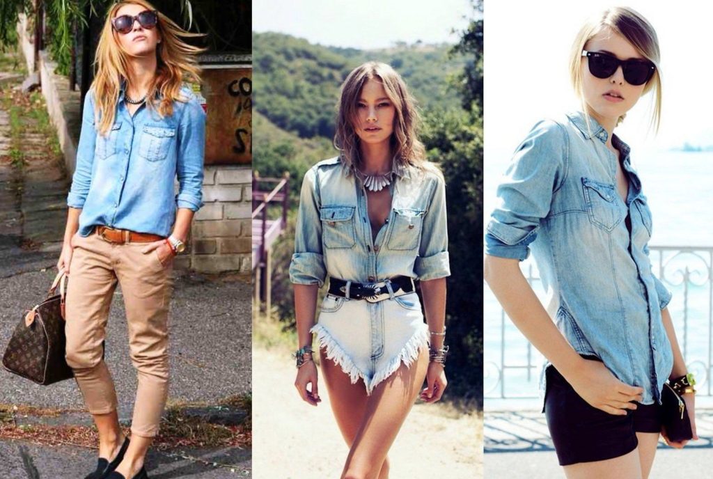 what to wear with a denim shirt