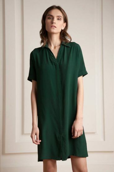 silk shirt dress