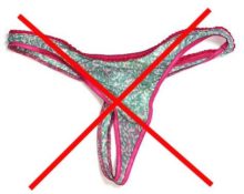 why wearing thongs is harmful