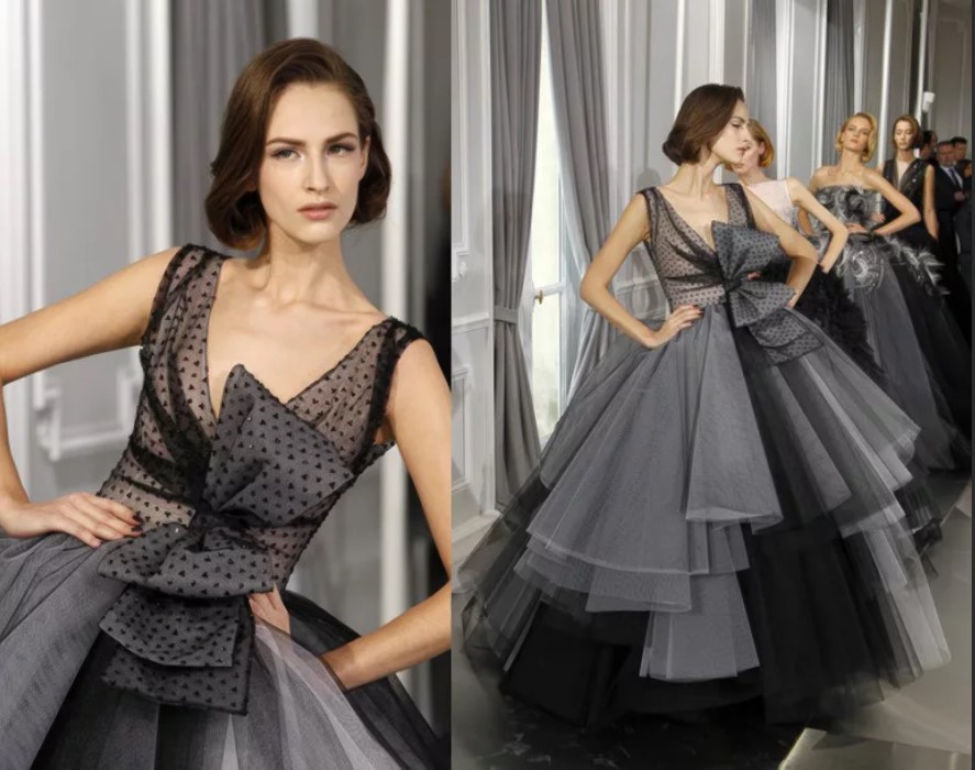 Dior-Schleife am Kleid