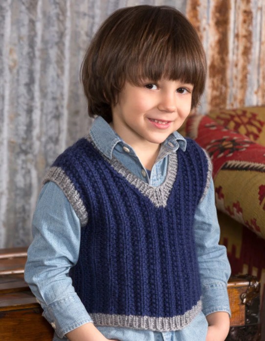 Sleeveless vest blue for boy