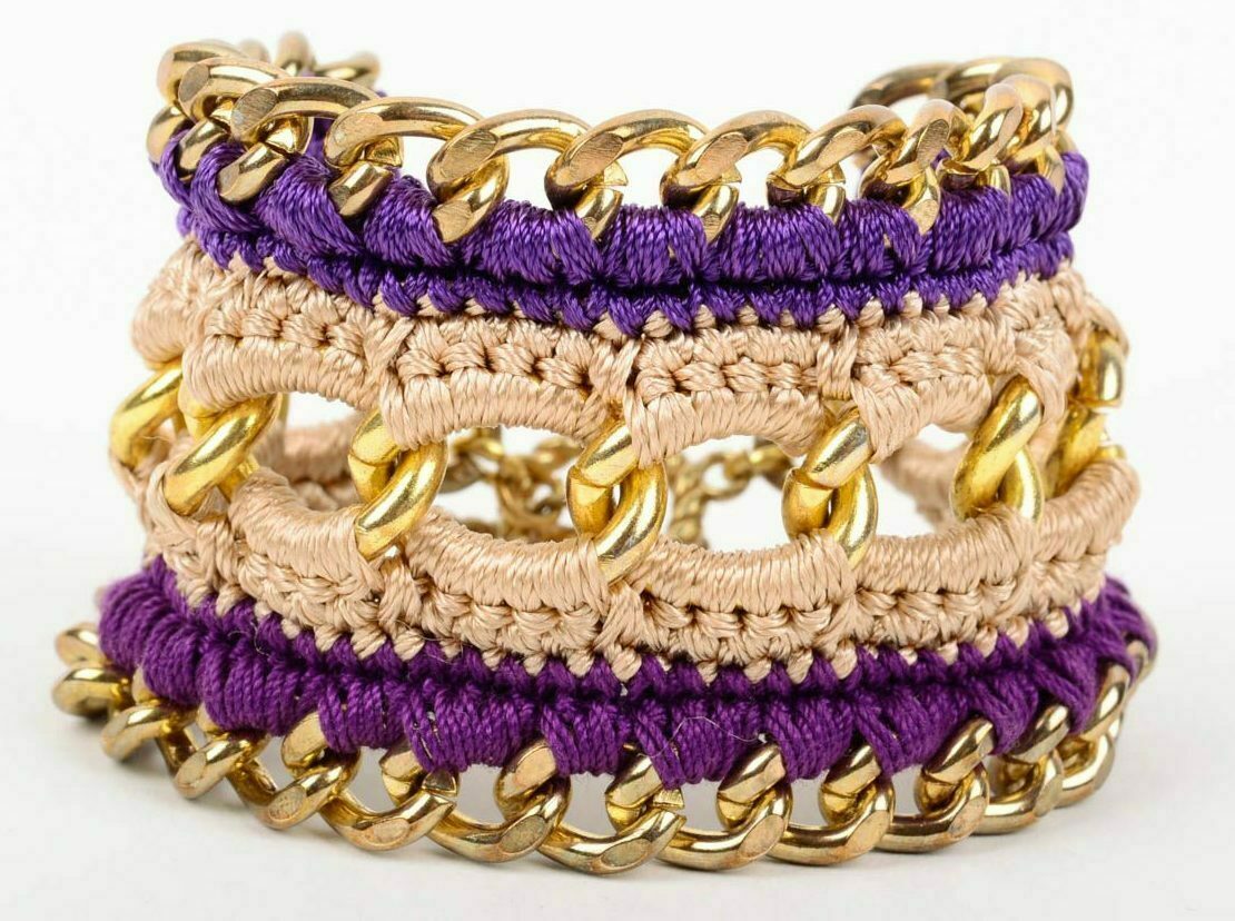 Bracelet au crochet modèle 3