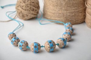 Polymer clay beads