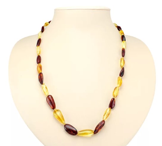 Amber beads for a young girl