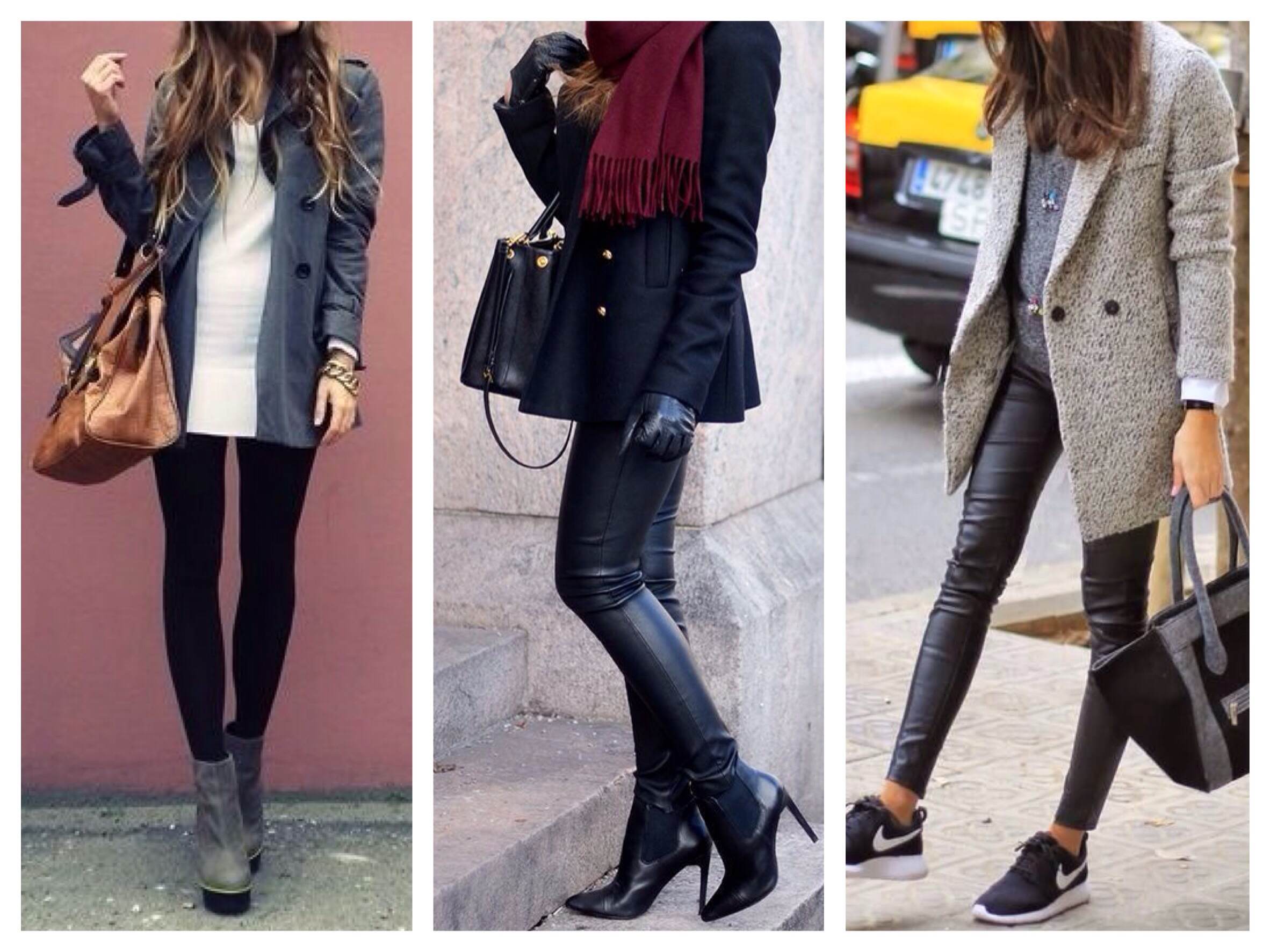 schoenen onder leggings