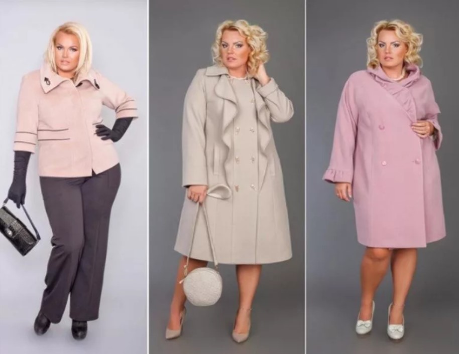 Coats in different styles for overweight people