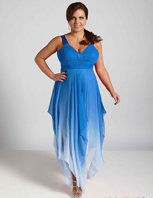 Kjoler for plus size med 2 farger