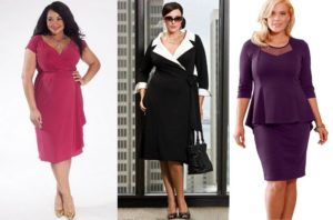 Plus size jurken met contrasterende bies