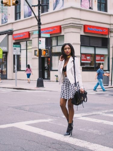 houndstooth skirt