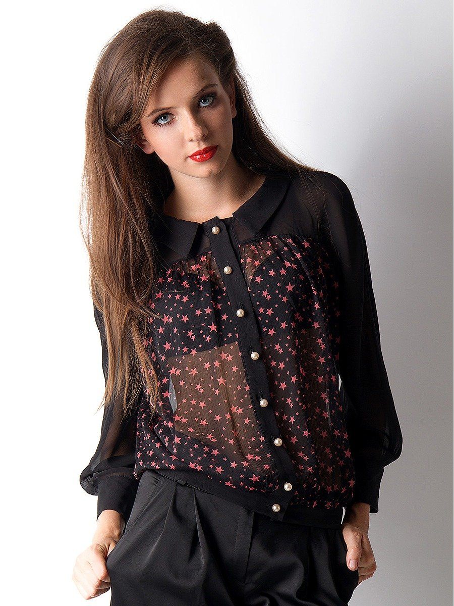 Chiffon black blouse