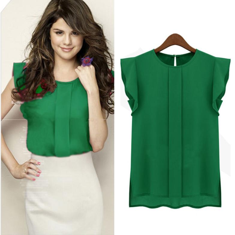 Bluza verde din sifon